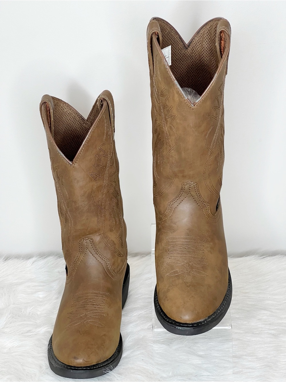 Justin Crazy Cow Western Basic Roper Boots Size 10.5